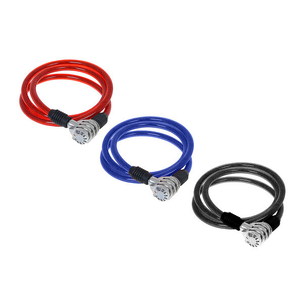 Vetta замок велосипедный противоугонный тросовый, 8х1000мм, металл, пвх, пластик