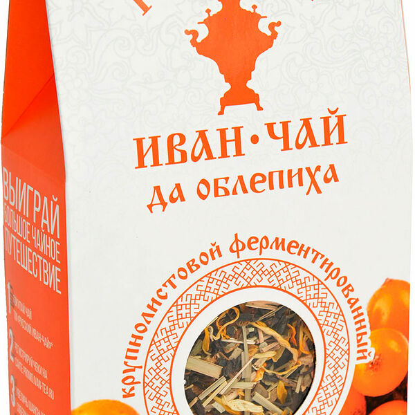Чай травяной Русский Иван-чай крупнолистовой с ягодами облепихи 50г