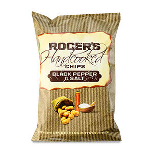 Чипсы картофельные Roger & Roger с морской солью и черным перцем