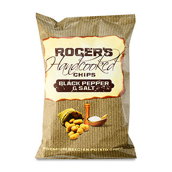 Чипсы картофельные Roger & Roger с морской солью и черным перцем