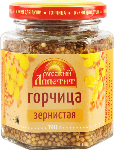 

Горчица Русский аппетит зернистая 190 г