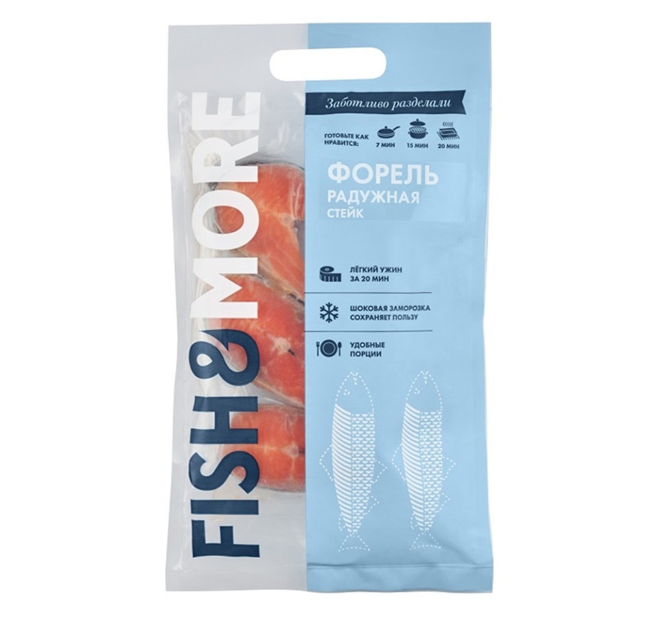

Форель радужная Fish&More стейк с/м 500 г