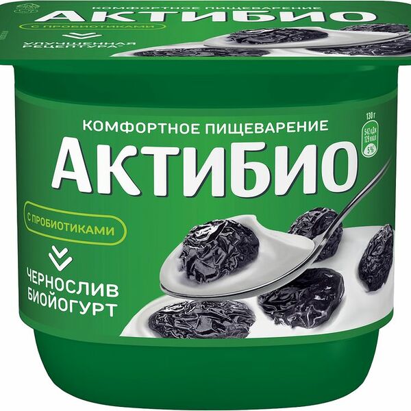 Йогурт АктиБио с черносливом 2,9% 130 г 