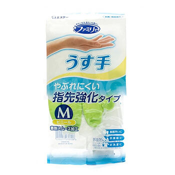 Перчатки St Family виниловые, тонкие, размер M, зеленые