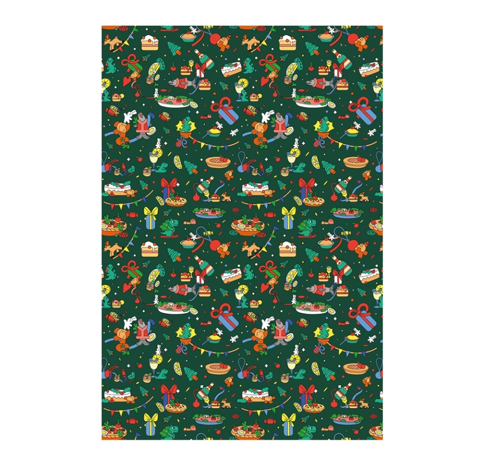 

Бумага упаковочная новогодняя Азбука вкуса синяя, зеленая, красная (3 листа)