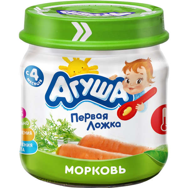 Пюре овощное Агуша Морковь с 4 месяцев