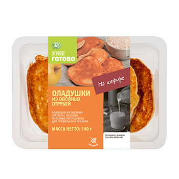 

Оладушки из овсяных отрубей, 4 шт.