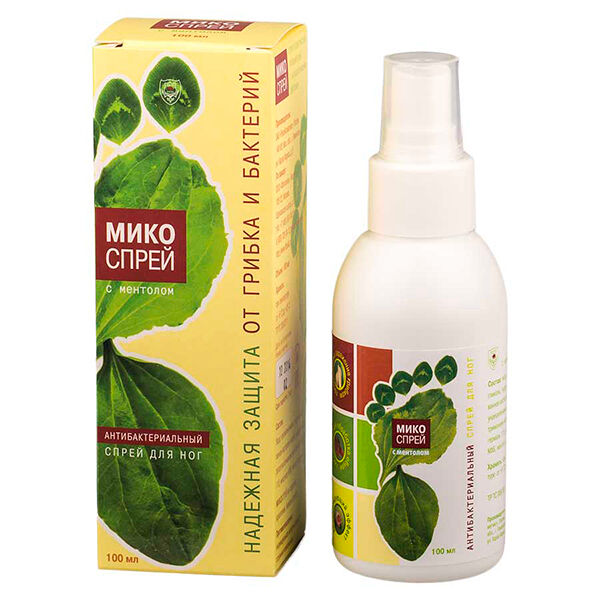 Спрей для ног Микоспрей антибактериальный с ментолом 100 мл