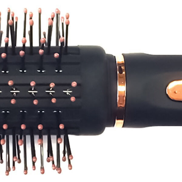 Расческа для волос с редкими зубцами круглая, черная