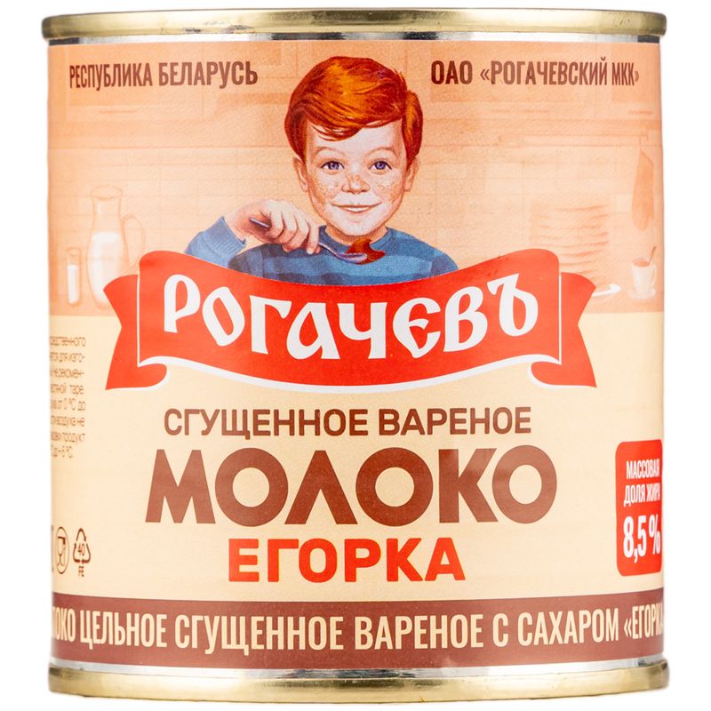 

Молоко сгущенное Рогачевъ Вареное с сахаром 8.5%, 360 г
