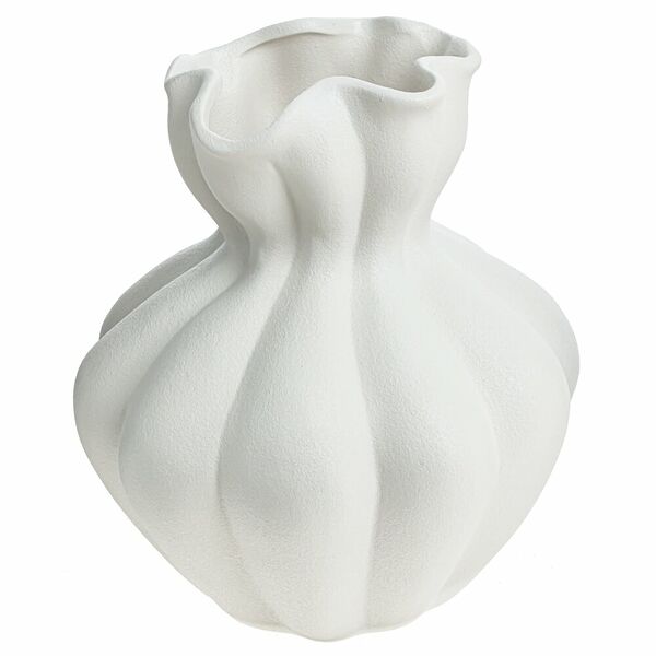 Ваза, 18х18х20 см, керамика, белый