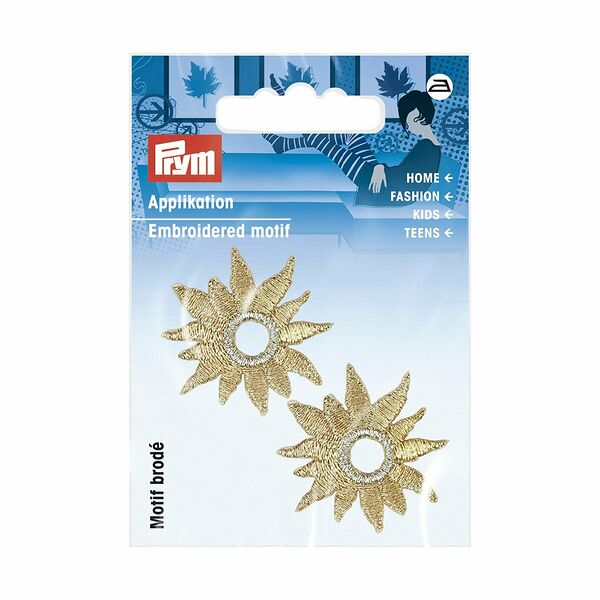 926708 Термоаппликация Цветы золот. 2шт Prym