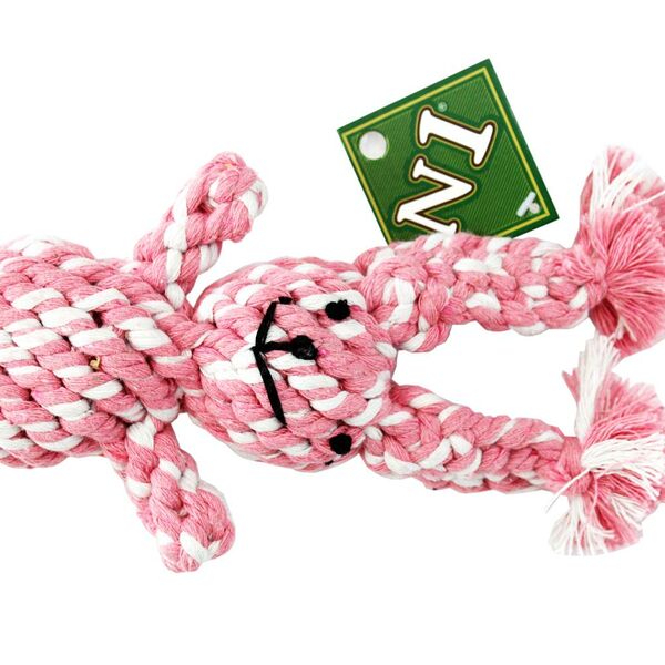 Игрушка N1 Грейфер в форме зайца черно-белый для собак 23 см