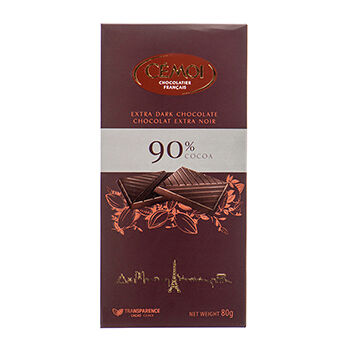 Шоколад горький Cemoi 90% какао 80г Франция