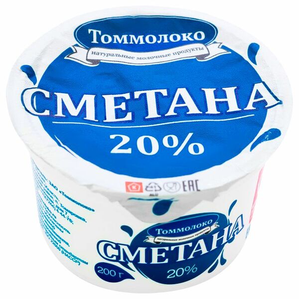Сметана Томмолоко 20%, 200г