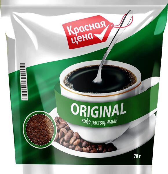 Кофе Красная Цена растворимый 70г