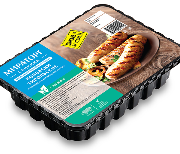 Колбаски Мираторг Тирольские из свинины с зеленью