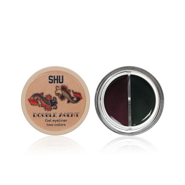 Подводка для глаз Shu Double agent гелевая двухцветная, тон 13, пурпур и темно-зеленый