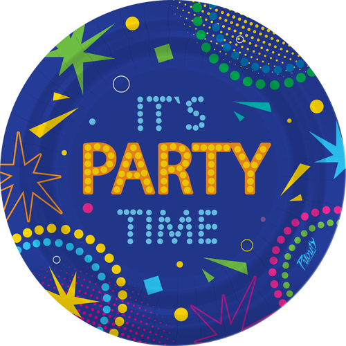 

Набор тарелок PRIORITY Время вечеринки, бумажные одноразовые, 23см 6 шт