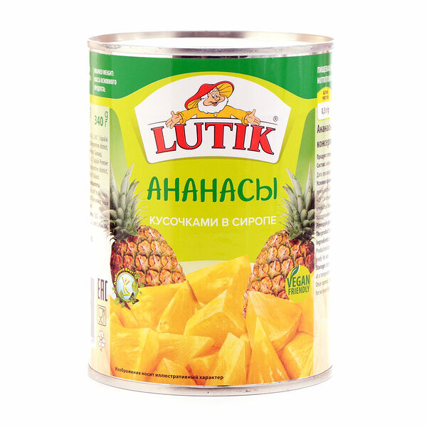 Ананас кусочками в сиропе ТМ Lutik (Лютик)