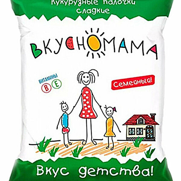 Палочки кукурузные сладкие ТМ Вкусномама 90г