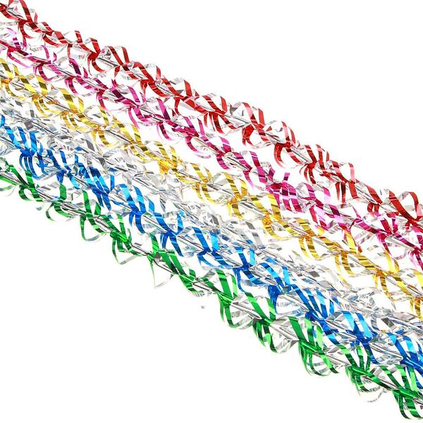 Сноу бум мишура закрученная, 2x150 см, пвх, 6 цветов