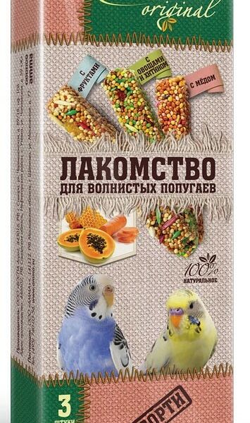 Triol Original палочки ассорти для волнистых попугаев (3 шт.)