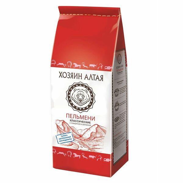 Пельмени Хозяин Алтая Классические, с говядиной и свининой, 800г