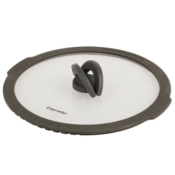 Крышка Esprado Practico, 24 см, силиконовый обод со сливом, складная ручка