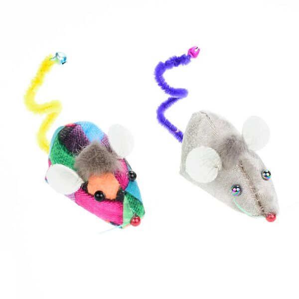 Игрушка для кошек Мышка с гречихой 8 см (2шт)