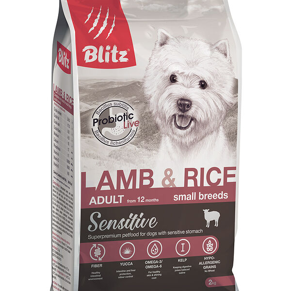 Сухой корм Blitz Adult Dog Small Breeds для взрослых собак мелких пород Ягненок