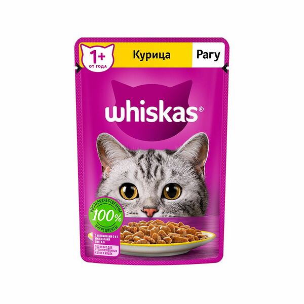 Корм для кошек WHISKAS курица рагу пауч