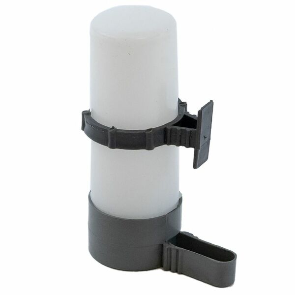 Поилка для птиц Homepet пластиковая матовая серая 60 мл