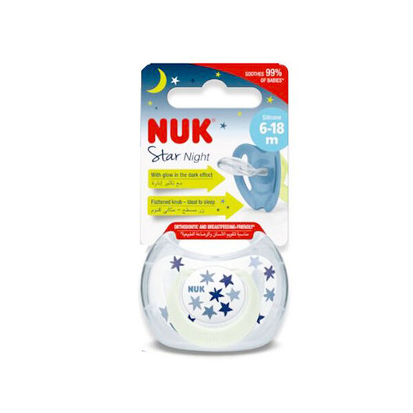 НУК соска силиконовая Звездная ночь 18-36M+ N1