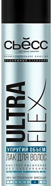 Лак для укладки волос Сьесс Ultra Flex упругий объем экстрасильная фиксация 4 400мл