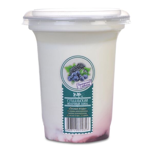 Йогурт Суздальский Молочный Завод Лесные ягоды 3% 330 г