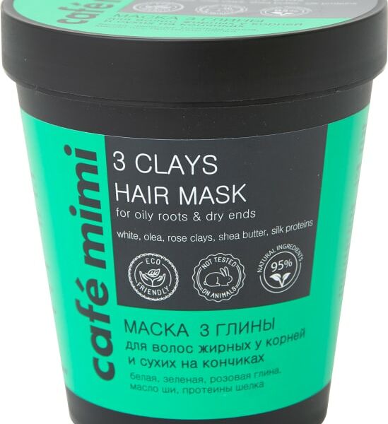 Маска для волос Cafe Mimi 3 глины 220мл