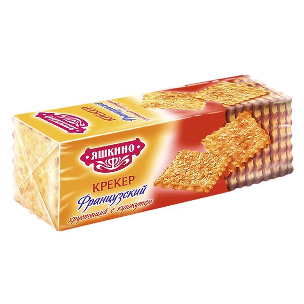 Крекер Яшкино Французский хрустящий с кунжутом, 185г
