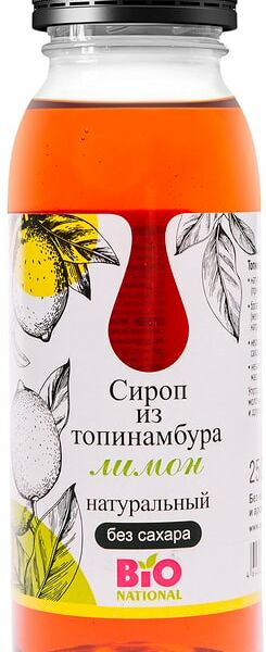 Сироп Bionational из топинамбура с лимоном натуральный 250мл