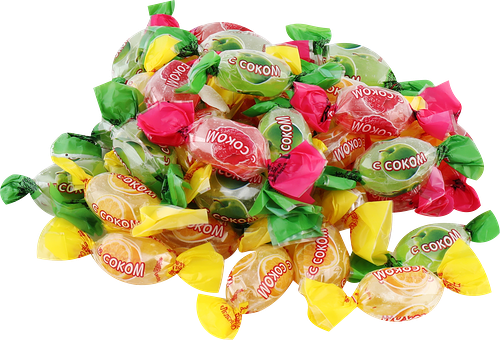 Карамель KDV Леденцовая с соком вес до 250г.