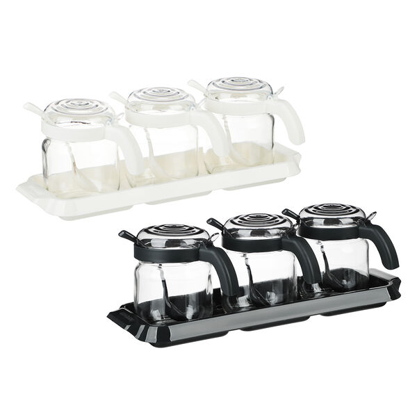 Herevin набор банок для специй с ложками 3шт., 425мл, 2 цвета, стекло, 132041-800