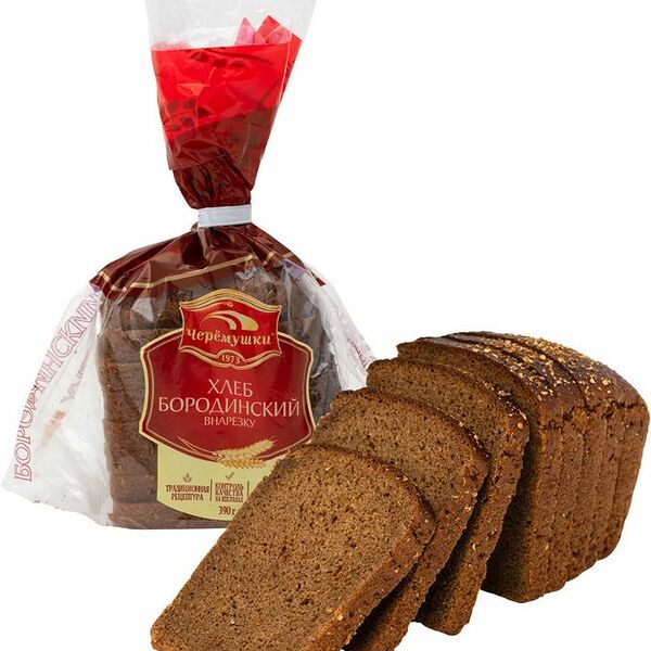 Хлеб Черемушки Бородинский половинка нарезка, 390г