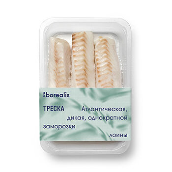Треска замороженная Borealis Атлантическая лоины, 400 г