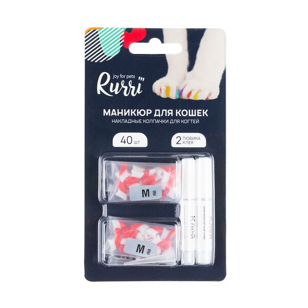 Накладные колпачки, красные/белые (двухцветные) M