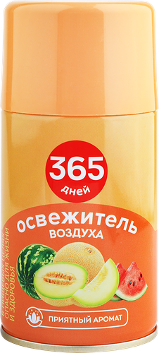 Баллон сменный аэрозольный 365 ДНЕЙ Освежитель воздуха Дыня и арбуз