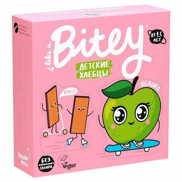 Хлебцы Take A Bitey кукурузно-рисовые яблоко-шпинат хрустящие, 40г