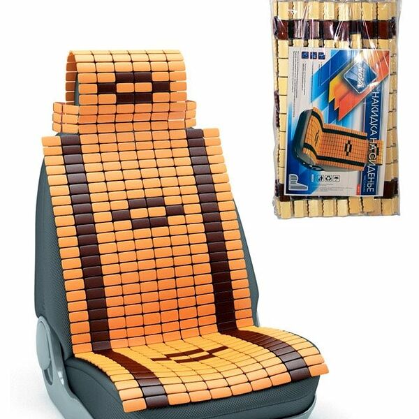 Накидка на сиденье бамбуковая Nova Bright с эффектом массажа