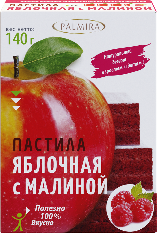 

Пастила Palmira Яблочная с малиной 140 г