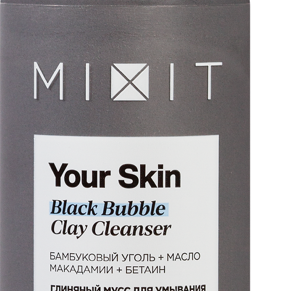 Мусс для умывания Mixit глиняный с бамбуковым углем и ментолом 150 мл