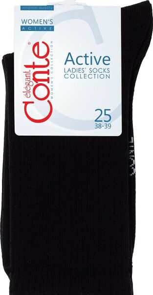 Носки женские Conte Active черные Размер 38-39